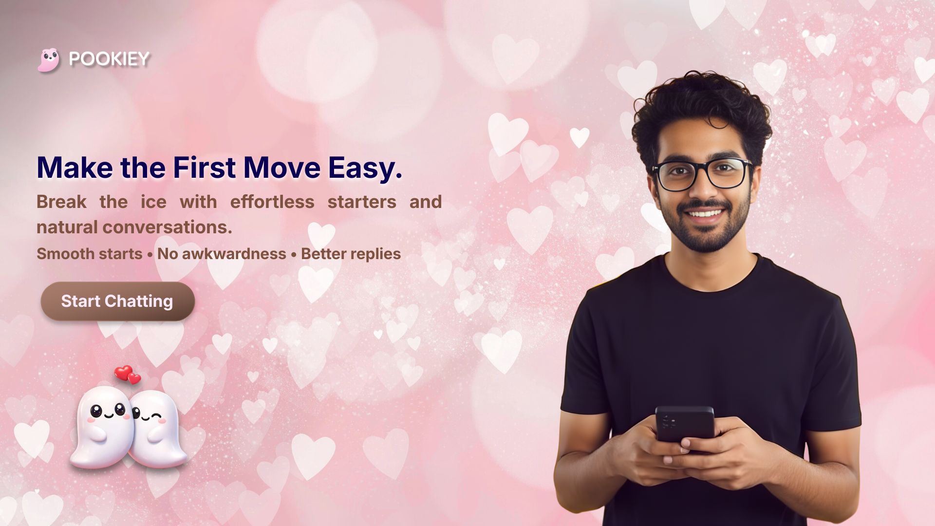 Swipe, match and chat securely on Pookiey dating app